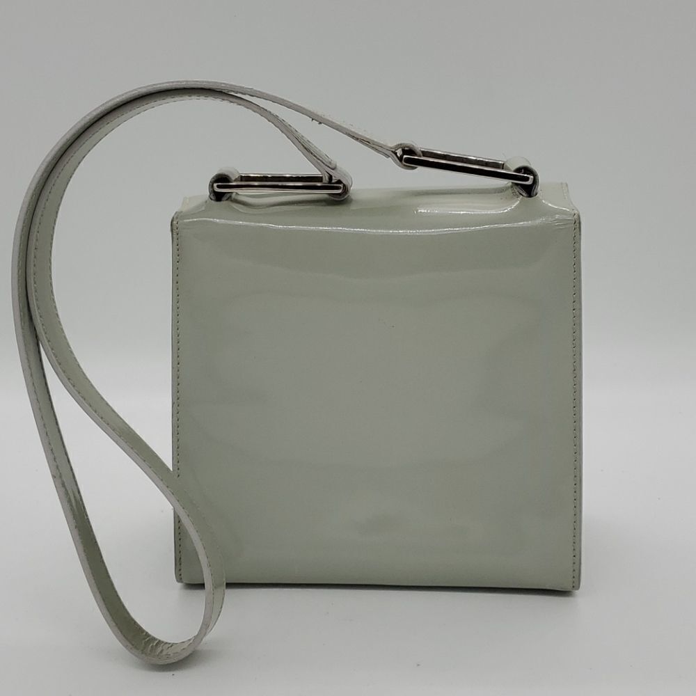 Furla Italian Gray Shoulder Bag Flap Over Small - Picture 4 of 10
